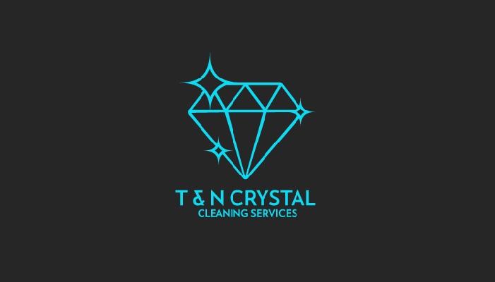 t and n crystal cleaning services logo design services